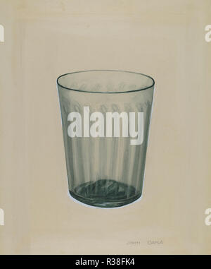 Flip Glas. Vom: C. 1940. Maße: gesamt: 29,5 x 22,8 cm (11 5/8 x 9 in.). Medium: Aquarell, Graphit und gouache auf Karton. Museum: Nationalgalerie, Washington DC. Autor: John Dana. Stockfoto