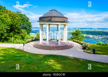 Niederwaldtempel Rotunde in der Niederwald in der Nähe von Rüdesheim am Rhein liegt in Hessen, Deutschland Stockfoto