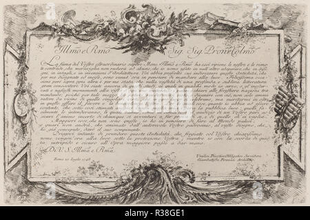 Engagement. Stand: 1748. Abmessungen: Platte: 23,5 x 25,8 cm (9 1/4 in. x 10 3/16 in.) Blatt: 36,9 x 52,8 cm (14 1/2 x 20 13/16 in.). Medium: Radierung auf Bütten. Museum: Nationalgalerie, Washington DC. Autor: Giovanni Battista Piranesi. Stockfoto