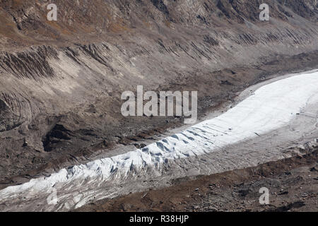 Drang-Drung Gletscher (in der Nähe von pensi La) von der Strasse zwischen Kargil und Padum, Jammu und Kaschmir, Indien Stockfoto