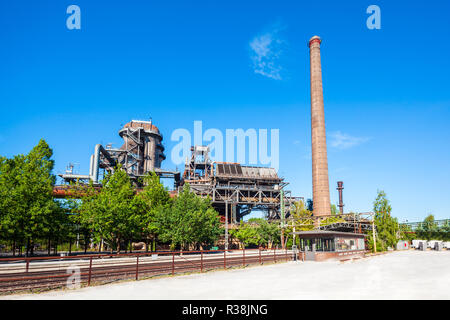 Landschaftspark ist ein industrieller öffentlichen Park in Duisburg, Deutschland Stockfoto