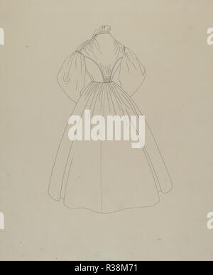 Kleid. Vom: C. 1937. Maße: gesamt: 27,9 x 22,8 cm (11 x 9 in.). Medium: Feder und Tinte auf Papier. Museum: Nationalgalerie, Washington DC. Thema: Mae A. Clarke. Stockfoto