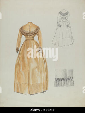 Kleid. Vom: C. 1937. Maße: gesamt: 44,9 x 35,5 cm (17 11/16 x 14 in.). Medium: Aquarell und Graphit auf Papier. Museum: Nationalgalerie, Washington DC. Autor: Johannes Tubrant. Stockfoto