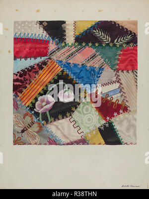 Patchwork Quilt (Abschnitt ). Vom: C. 1937. Maße: gesamt: 35,5 x 28 cm (14 x 11 in.). Medium: Aquarell, Gouache, und Graphit auf Papier. Museum: Nationalgalerie, Washington DC. Autor: Edith Towner. Stockfoto