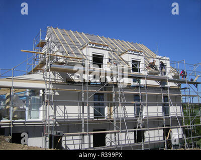 Fertighaus Bau Stockfoto