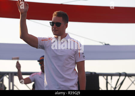 Abu Dhabi, VAE. 22. Nov 2018. Abu Dhabi, VAE Sport Formel 1 Grand Prix von Abu Dhabi 2018 Im Pic: Stoffel Vandoorne (BEL) McLaren MCL 33 Credit: LaPresse/Alamy leben Nachrichten Stockfoto
