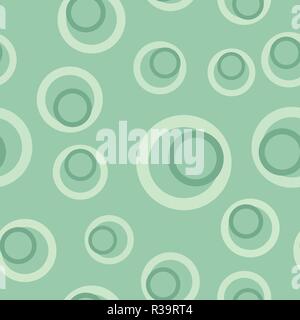 Teal Kreis geometrische Muster nahtlose Hintergrund. Modernes Design für Deckel, Einladung Vorlage, gestaltete Broschüre, Flyer. Stock Vektor
