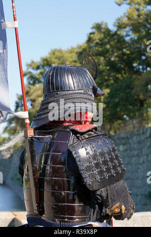 Japanische Samurai Tradition Rüstung und Helm, close-up Stockfoto