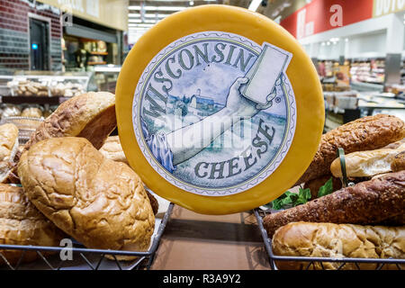 Miami Florida, Winn-Dixie, Supermarkt, Lebensmittel, Ausstellungsverkauf, Wisconsin Käserad, Brot, FL181115017 Stockfoto