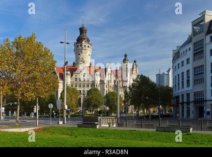 Leipzig neues Rathaus - Leipziger Neuen Rathaus 04. Stockfoto