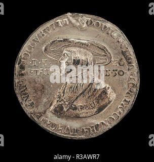 Louis II, 1506-1526, König von Ungarn und Böhmen 1516 [Vorderseite]. Stand: 1526. Abmessungen: Insgesamt (Durchmesser): 4,18 cm (1 5/8 in.) Gewicht: 14,4 Gr (0,032 lb) Achse: 12:00 Uhr. Medium: Silber // Struck. Museum: Nationalgalerie, Washington DC. Thema: Deutsch 16. Stockfoto