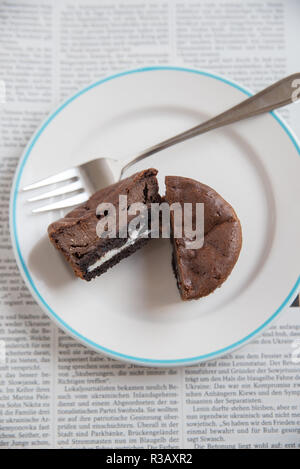 Oreo Chocolate Muffins Stockfoto