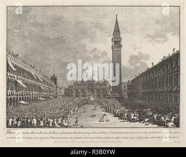 Der Doge rund um die Piazza San Marco. Stand: 1763/1766. Abmessungen: Platte: 44,4 x 56,5 cm (17 1/2 x 22 1/4 in.) Blatt: 50,2 x 67,5 cm (19 3/4 x 26 9/16 in.). Medium: Radierung und Gravur auf Bütten. Museum: Nationalgalerie, Washington DC. Autor: Giovanni Battista Brustolon nach Canaletto. Stockfoto