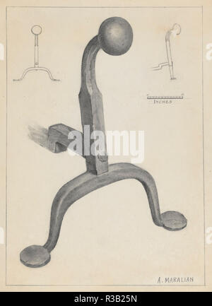 Feuerbock (ein Paar). Vom: C. 1936. Maße: gesamt: 29,9 x 21,9 cm (11 3/4 x 8 5/8 in.) Original IAD Objekt: 19' hoch. Medium: Graphit auf Papier. Museum: Nationalgalerie, Washington DC. Autor: Arsen Maralian. Stockfoto