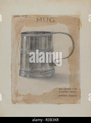 Silber Becher. Stand: 1935/1942. Abmessungen: insgesamt: 21 x 16,2 cm (8 1/4 x 6 3/8 in.) Original IAD Objekt: 8' hoch. Medium: Graphit auf Papier. Museum: Nationalgalerie, Washington DC. Autor: Alfred Nason. Stockfoto