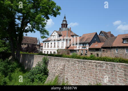 Stadtmauer in Budingen Stockfoto