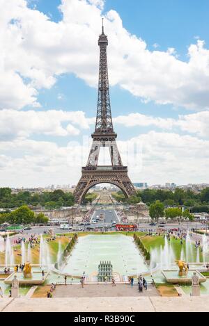 Eiffelturm, der Place du Trocadéro, Paris, Frankreich Stockfoto