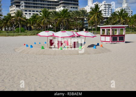 South Beach Miami Florida im Winter. Stockfoto