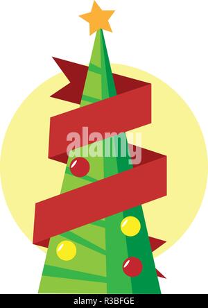 Grüner Weihnachtsbaum logo Vektor einfach Symbol Stock Vektor