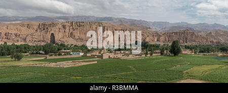 Panorama Bamiyan, Afghanistan Stockfoto