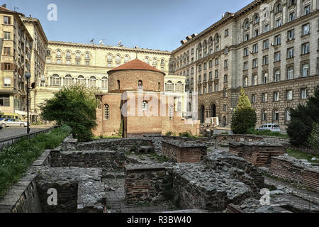 Alten archäologischen Komplex mit Saint George Church in Sofia, Bulgarien Stockfoto