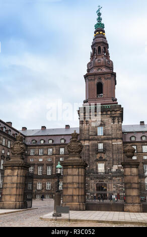 Schloss Christiansborg, einen Palast und Regierung Gebäude auf der Insel Slotsholmen in Kopenhagen, Dänemark. Die Kapelle stammt aus 1826, die SHOWGROUNDS Stockfoto