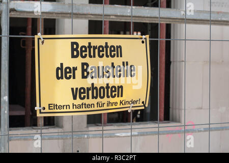 kein Hausfriedensbruch Stockfoto