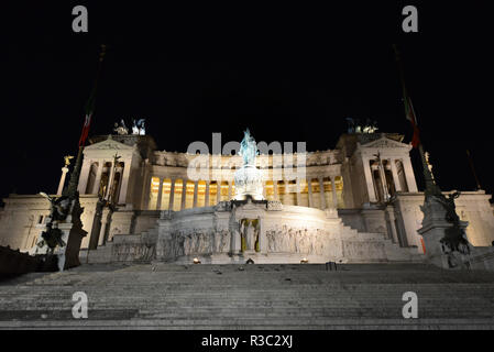 Fassade des Victor Emmanuel II Denkmal auf der Piazza Venezia, Rom. Stockfoto