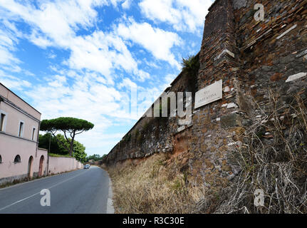 Via Appia Antica in Rom. Stockfoto