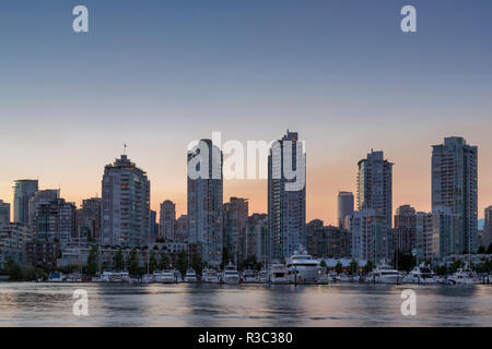 Panorama der Innenstadt von Vancouver, Vancouver, BC, Kanada Stockfoto