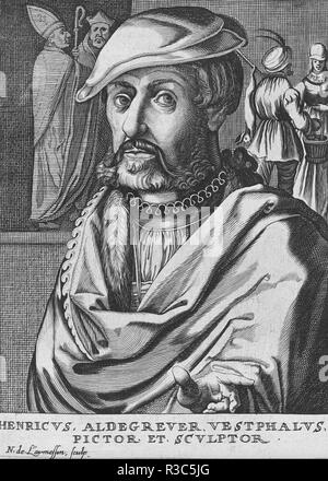 HEINRICH ALDEGREVER (c 1502-1561) deutscher Maler und Kupferstecher Stockfoto