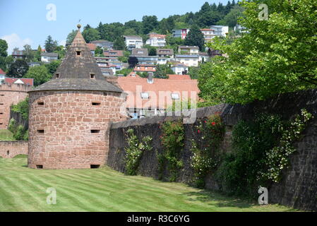 Stadtmauer in Budingen Stockfoto