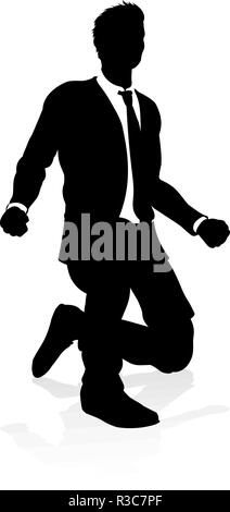 Business Person Silhouette Stock Vektor