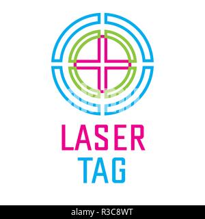 Vektor logo für Laser Umbau und Airsoft Stock Vektor