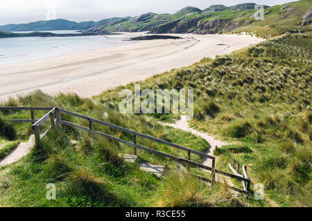 Oldshoremore sand Strand, Schottland Stockfoto