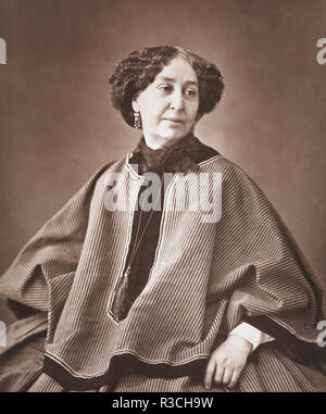 George Sand. Datum/Zeitraum: 1864. Woodburytype. Breite: 7,56 in. Höhe: 9,125 in (Bild). Autor: NADAR. , Gaspard-Félix Nadar. Stockfoto