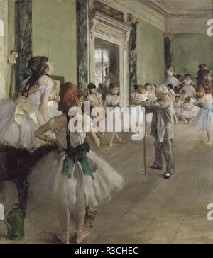 La Classe de danse der Ballettklasse. Datum/Zeitraum: 1871 - 1874. Malerei. Öl auf Leinwand. Höhe: 850 mm (33,46 in); Breite: 750 mm (29.52 in). Autor: Edgar Degas. DEGAS, EDGAR. Stockfoto