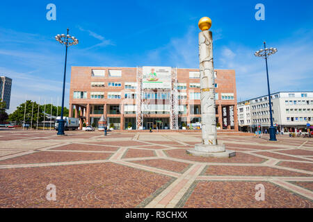 DORTMUND, Deutschland - Juli 04, 2018: Rathaus im Zentrum der Stadt Dortmund in Deutschland Stockfoto