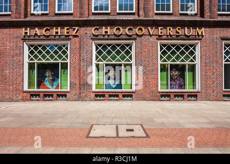 HAMBURG, DEUTSCHLAND - Juli 07, 2018: Hachez Chocoversum ist ein Schokoladenmuseum in der Stadt Hamburg, Deutschland Stockfoto