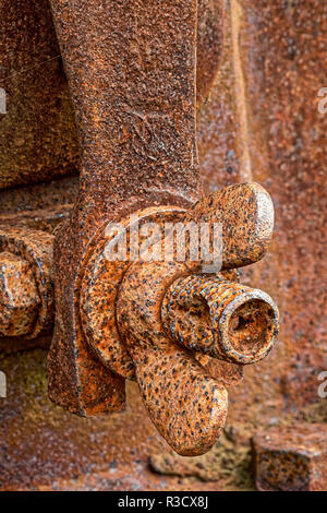 Verrostete antike Ausrüstung, Columbia River Maritime Museum, Astoria, Oregon Stockfoto
