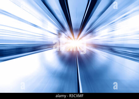 abstrakte Nacht Beschleunigung Geschwindigkeit Bewegung Stockfoto
