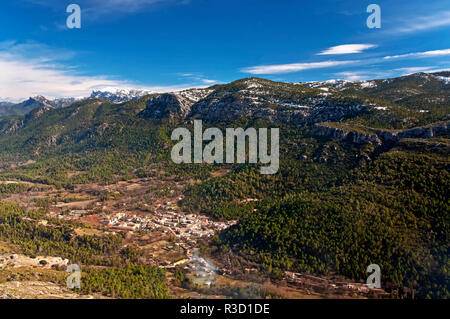 Guadalquivir Tals und der Weiler von Arroyo Frío, Naturpark Sierras de Cazorla, Segura und Las Villas - Provinz Jaen, Andalusien, Spanien Stockfoto