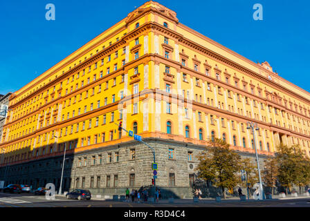 Lubjanka, Hauptsitz der FSB, Russischen Sicherheitsdienste, Meschansky District, Moskau, Russland Stockfoto