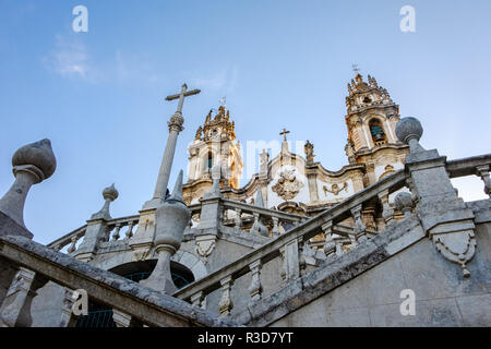 Lamego, Portugal - 5. Oktober 2018: die Details des Heiligtums Unserer Lieben Frau von Abhilfemaßnahmen, Distrikt Viseu, Portugal Stockfoto