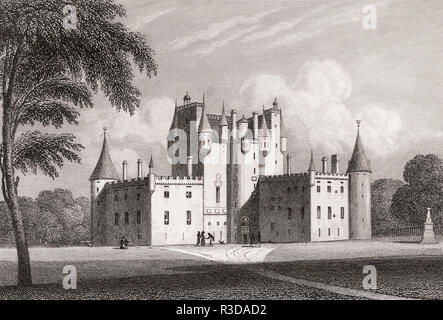 Glamis Castle, Glamis, Angus, 19. Jahrhundert, von modernen Athen von Th. H. Hirte Stockfoto