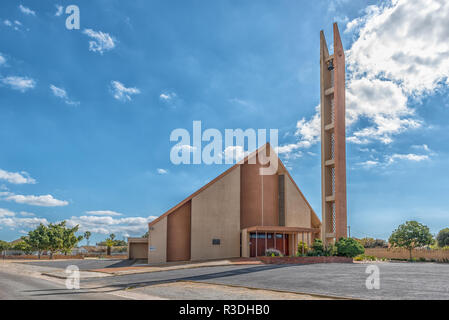 LAAIPLEK, SÜDAFRIKA, 21. AUGUST 2018: die Niederländische Reformierte Kirche in Laaiplek in der Western Cape Provinz von Südafrika Stockfoto