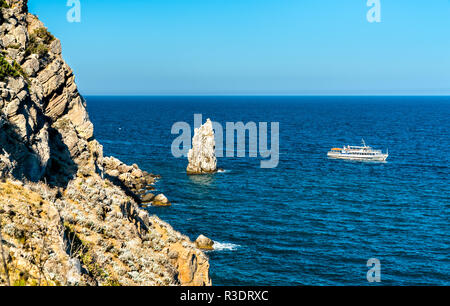 Der Sail Rock in Gaspra - Jalta, Krim Stockfoto