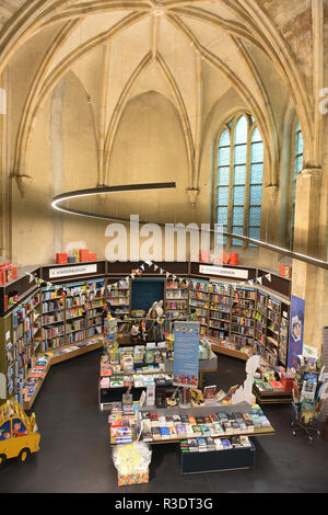 Die ehemalige Dominikanerkirche umgewandelt in Selexyz Buchhandlung in Maastricht, Niederlande, Holland, Europa Stockfoto