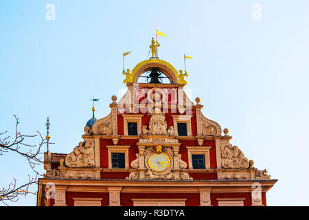 Malerische Renaissance Rathaus in Gotha auf dem Marktplatz Stockfoto