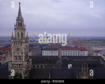 Rathaus am Marienplatz in München, Deutschland Stockfoto